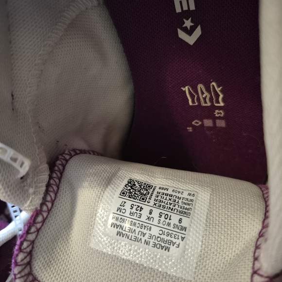 Converse Women's All Star Purple Sneakers - Picture 5 of 5